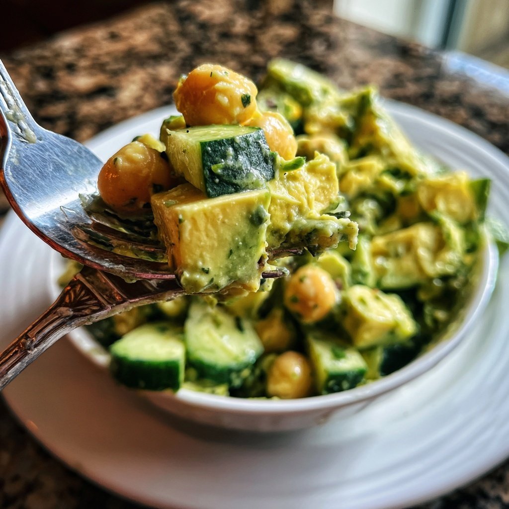 Healthy & Light Avocado Chickpea Salad