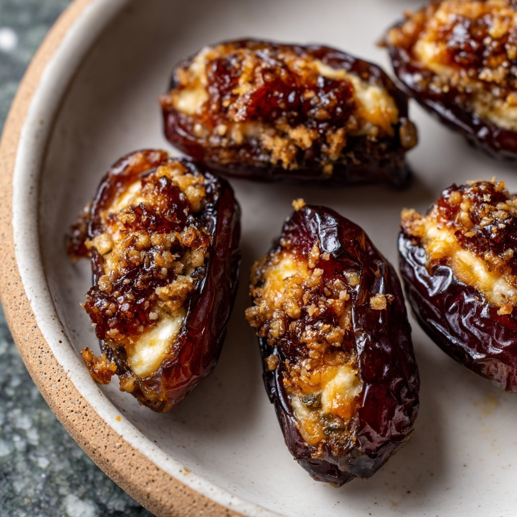 Valentines Snacks Cheese Stuffed Dates