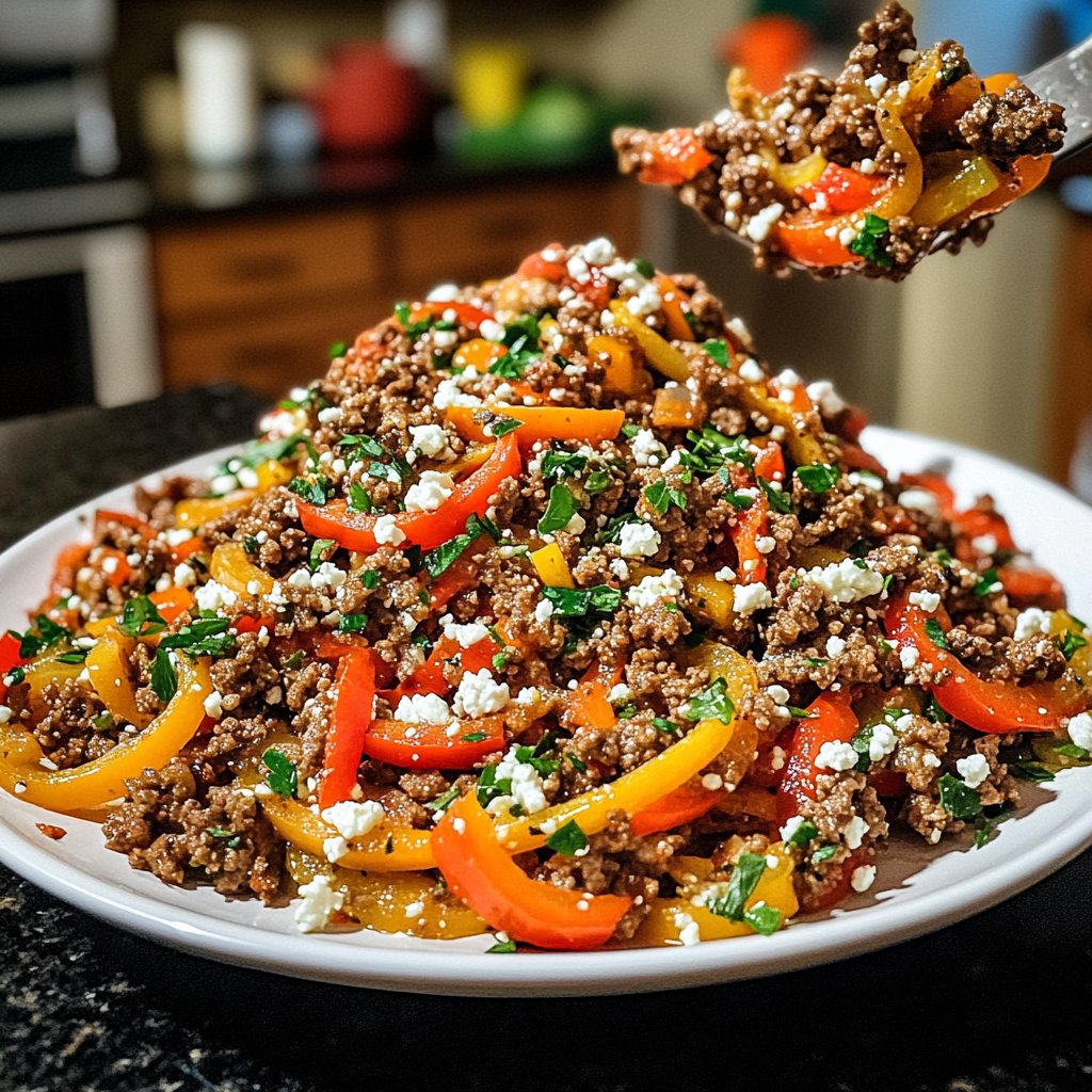 Ground Beef Skillet Mediterranean