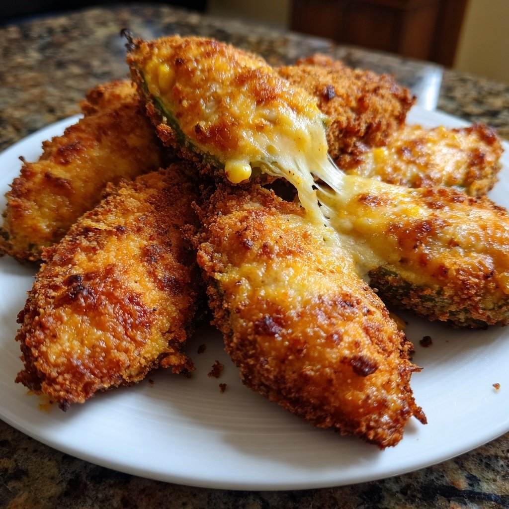 Jalapeno Poppers Stuffed with Corn