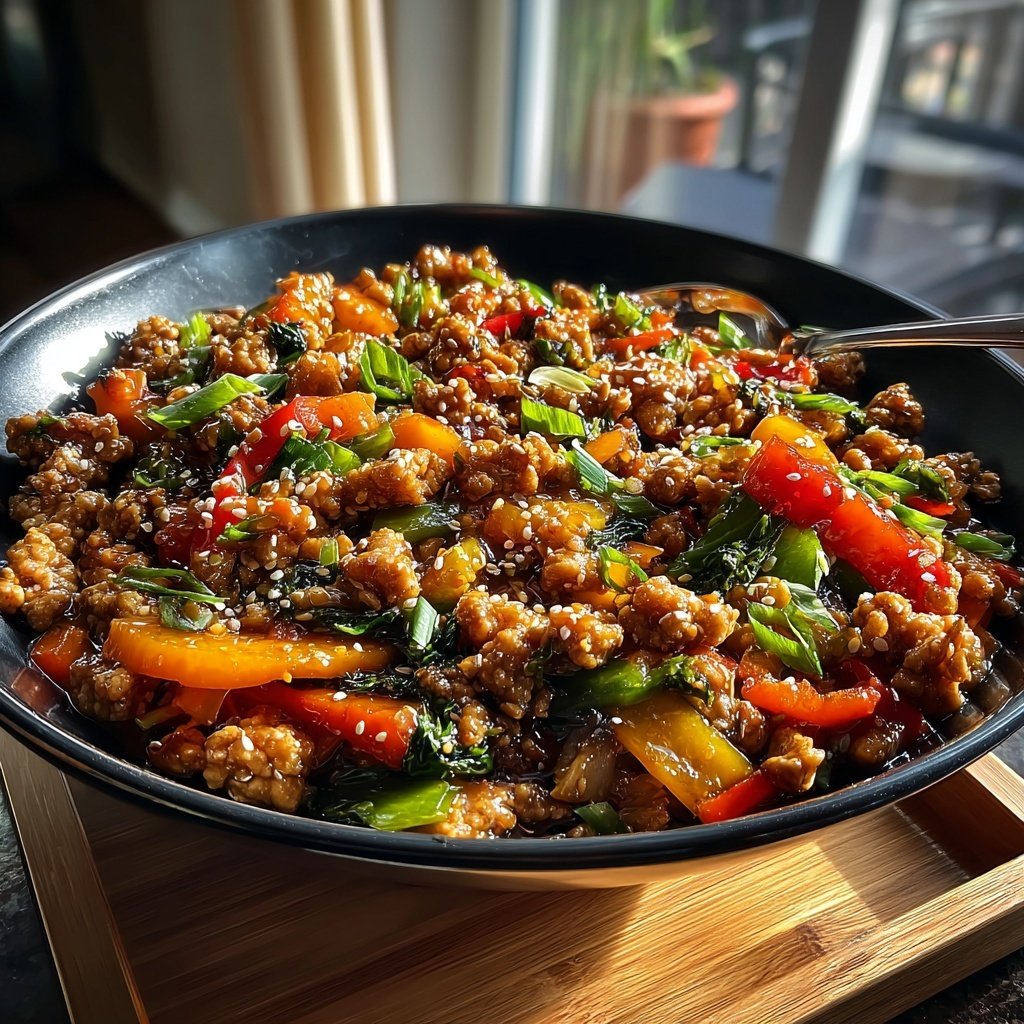 Ground Chicken Teriyaki Bowl