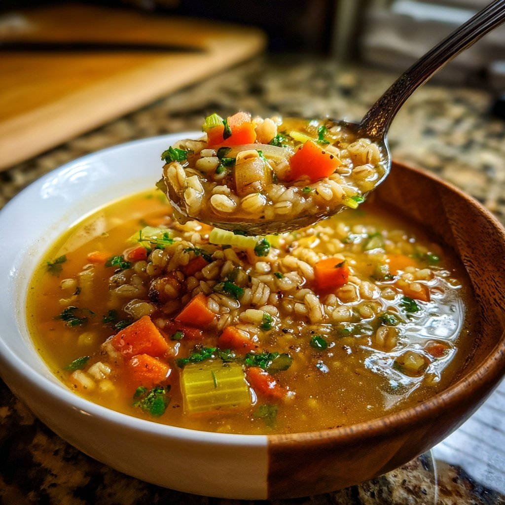 Healthy Crockpot Barley Soup