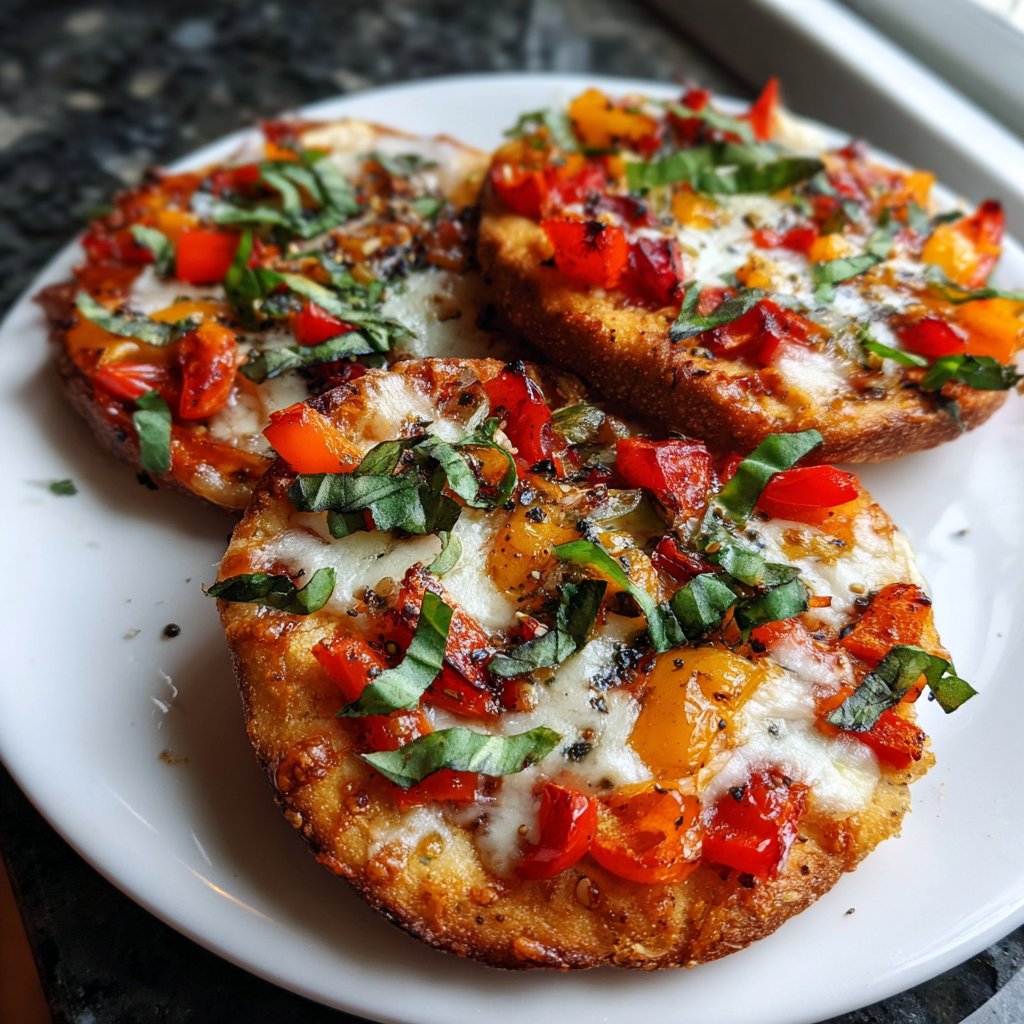 Super Bowl Food Mini Veggie Pizzas