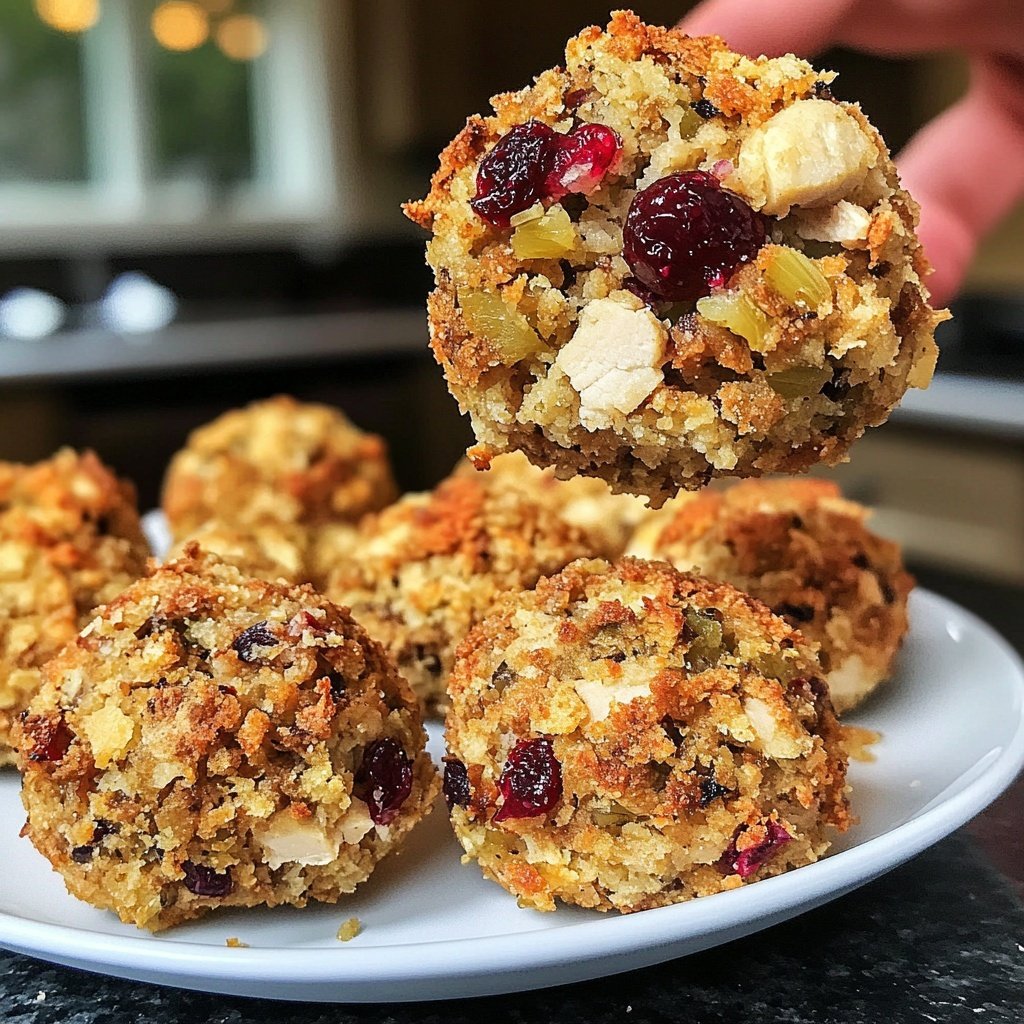 Cranberry and Turkey Stuffing Balls