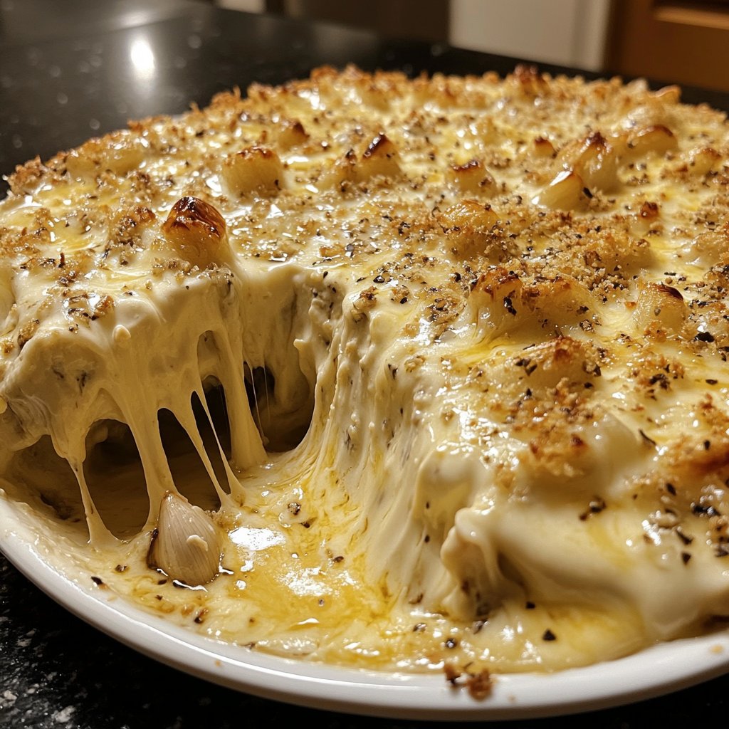 Fondue with White Wine and Garlic