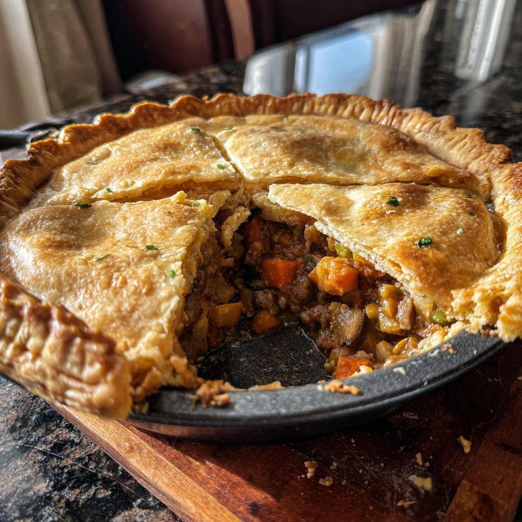 Comfort Food Beef and Mushroom Pot Pie