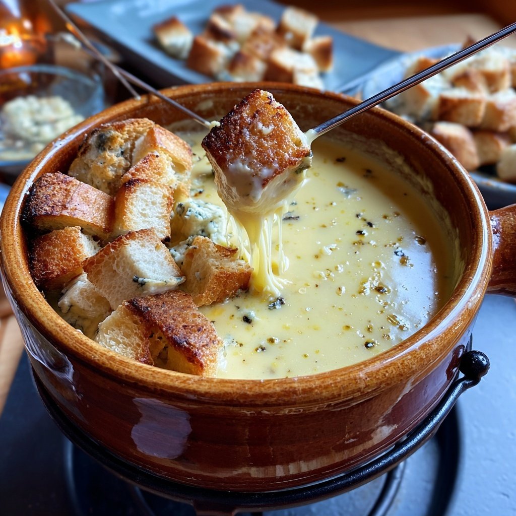 Fondue with Blue Cheese Blend