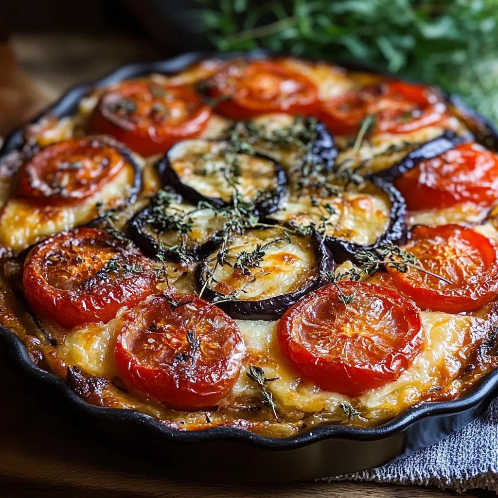 Easy Summer Tomato and Eggplant Pie