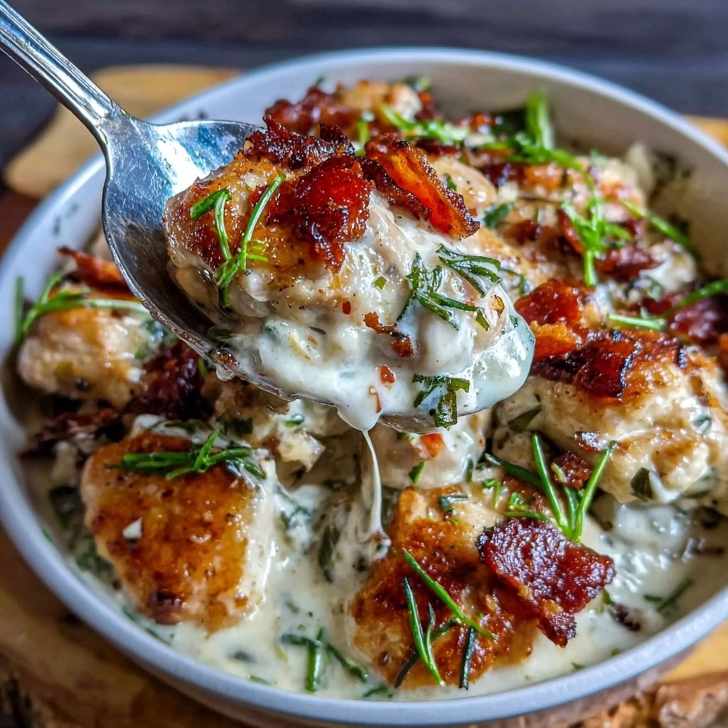 Food Recipes Creamy Herb Chicken