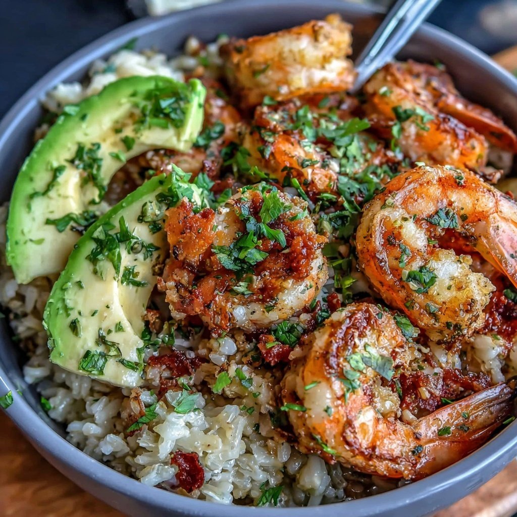 Easy Healthy Shrimp And Rice Bowl