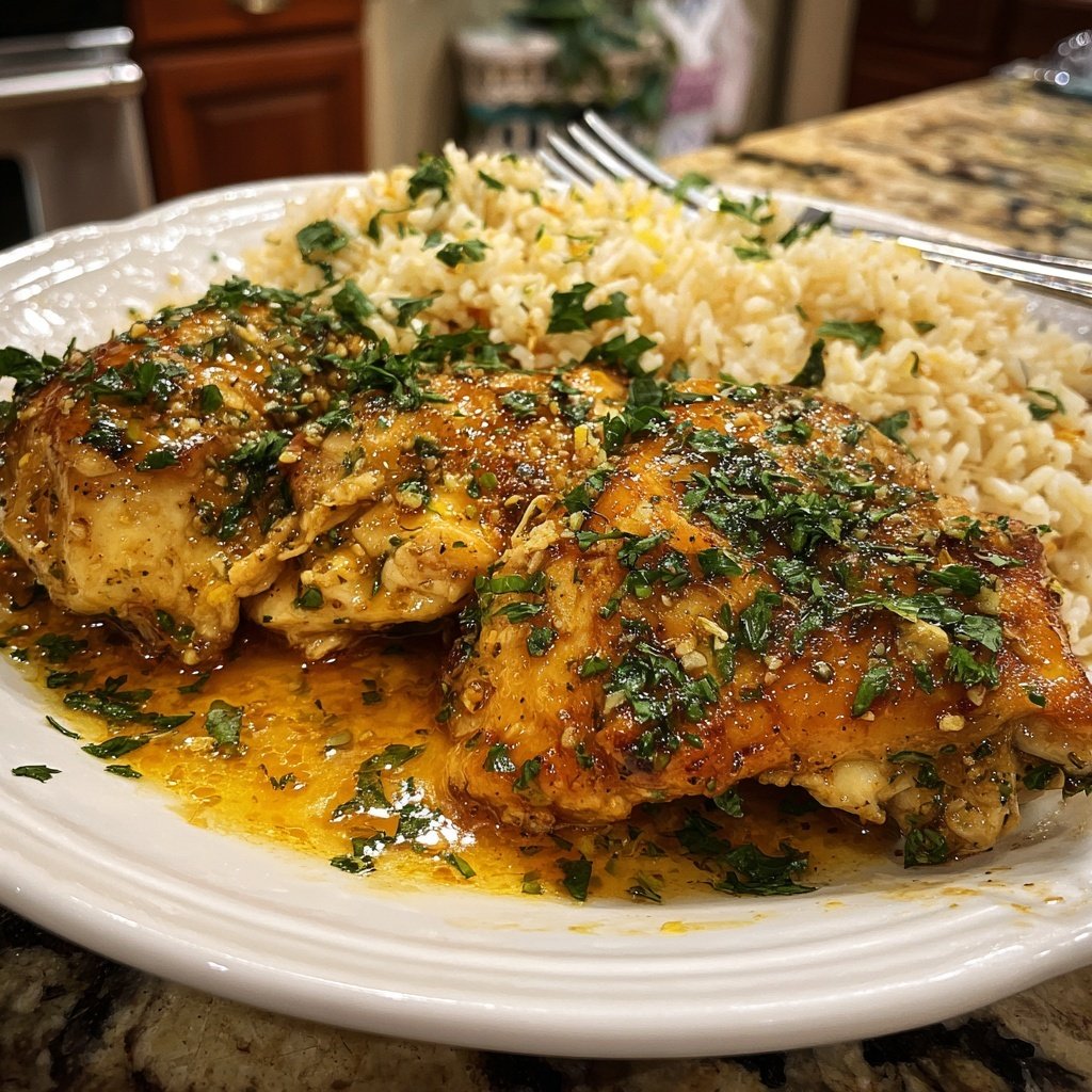 Lemon Butter Chicken With Rice