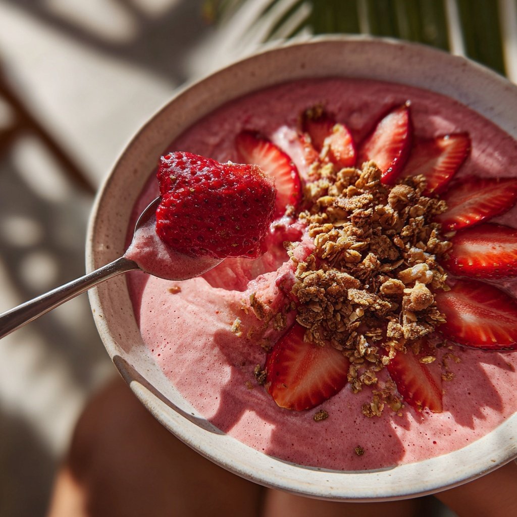 Fresh Strawberry Smoothie Bowl