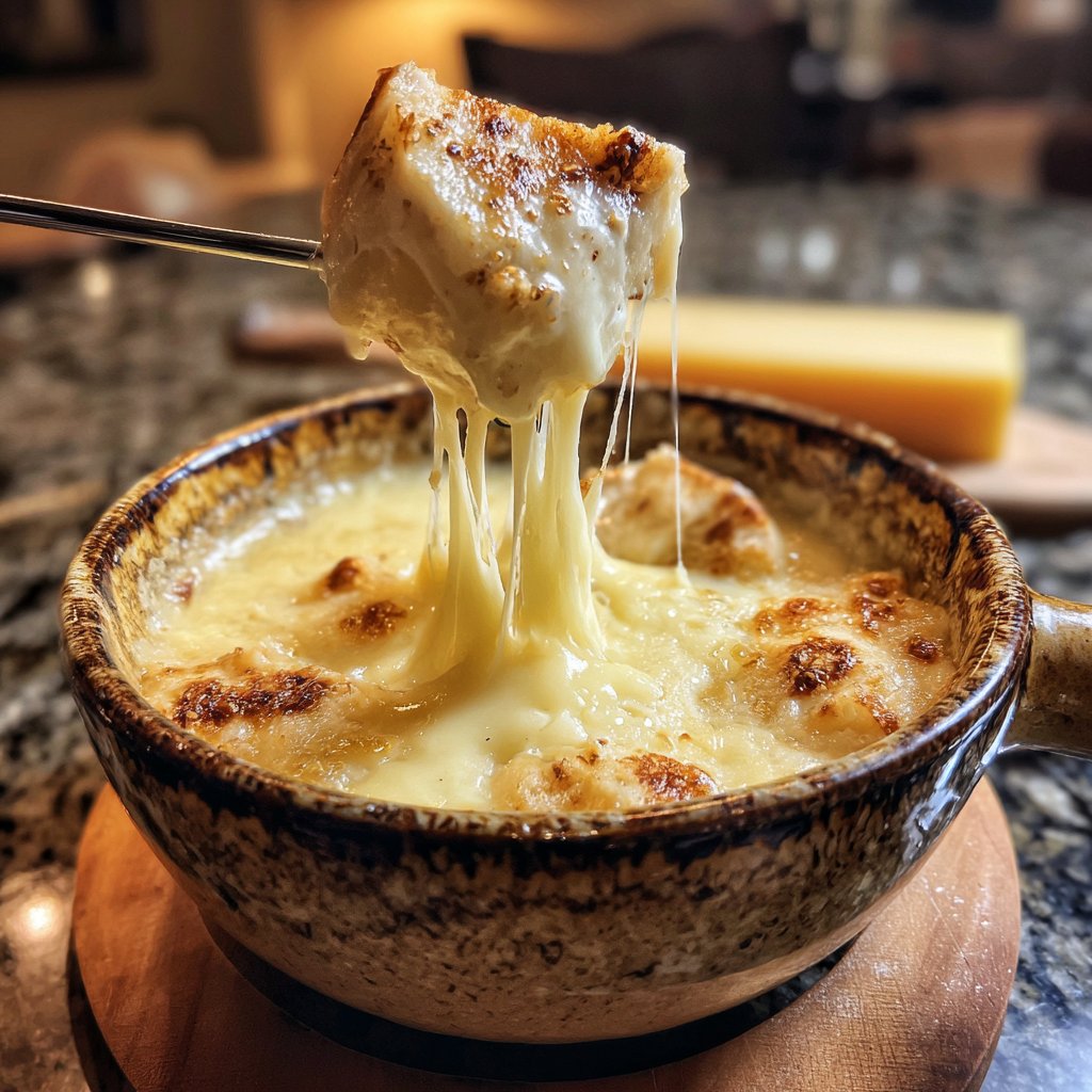 Fondue with Gruyere and Emmental