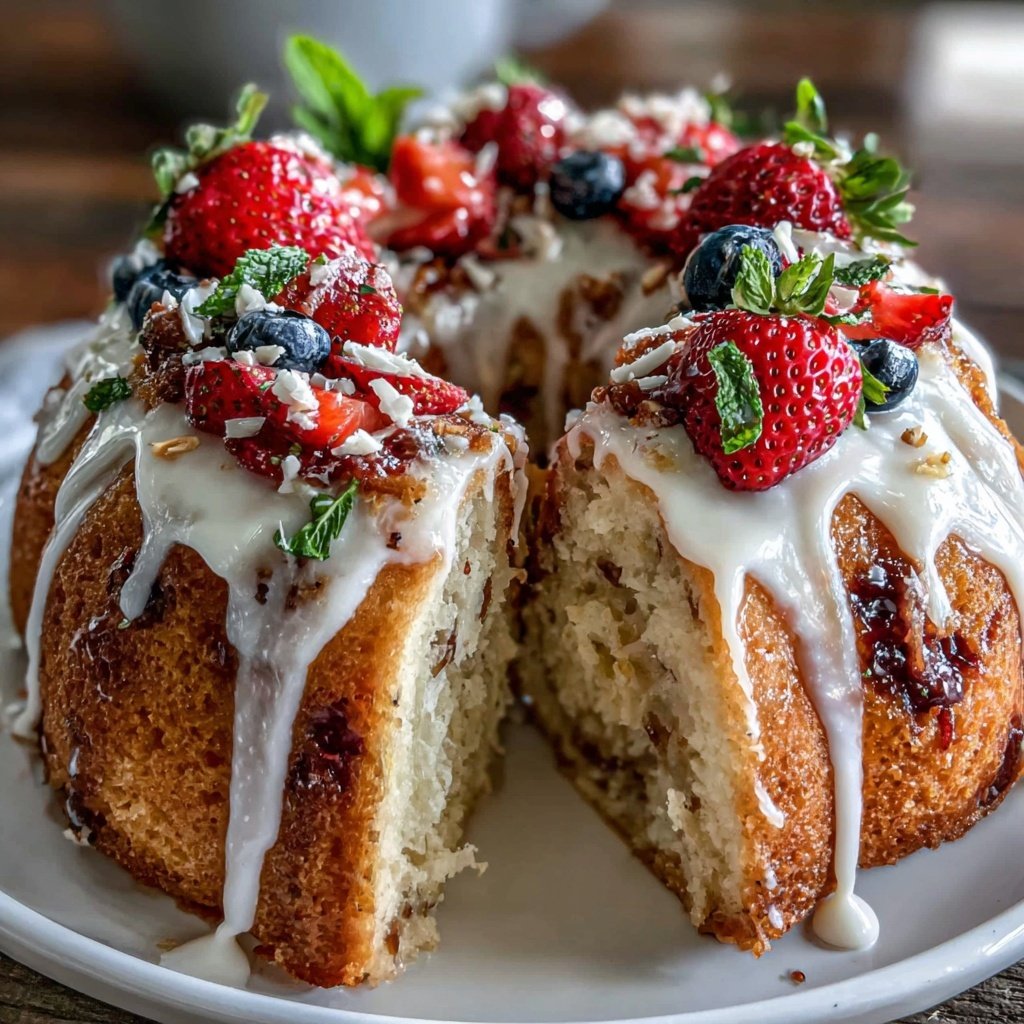 Spring Cake With Lemon And Berries