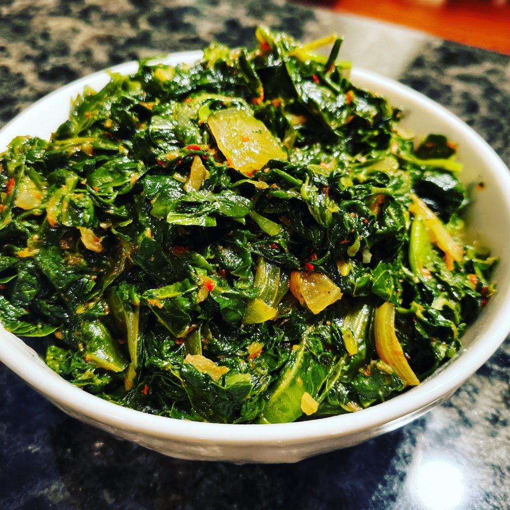 Jamaican Callaloo with Garlic