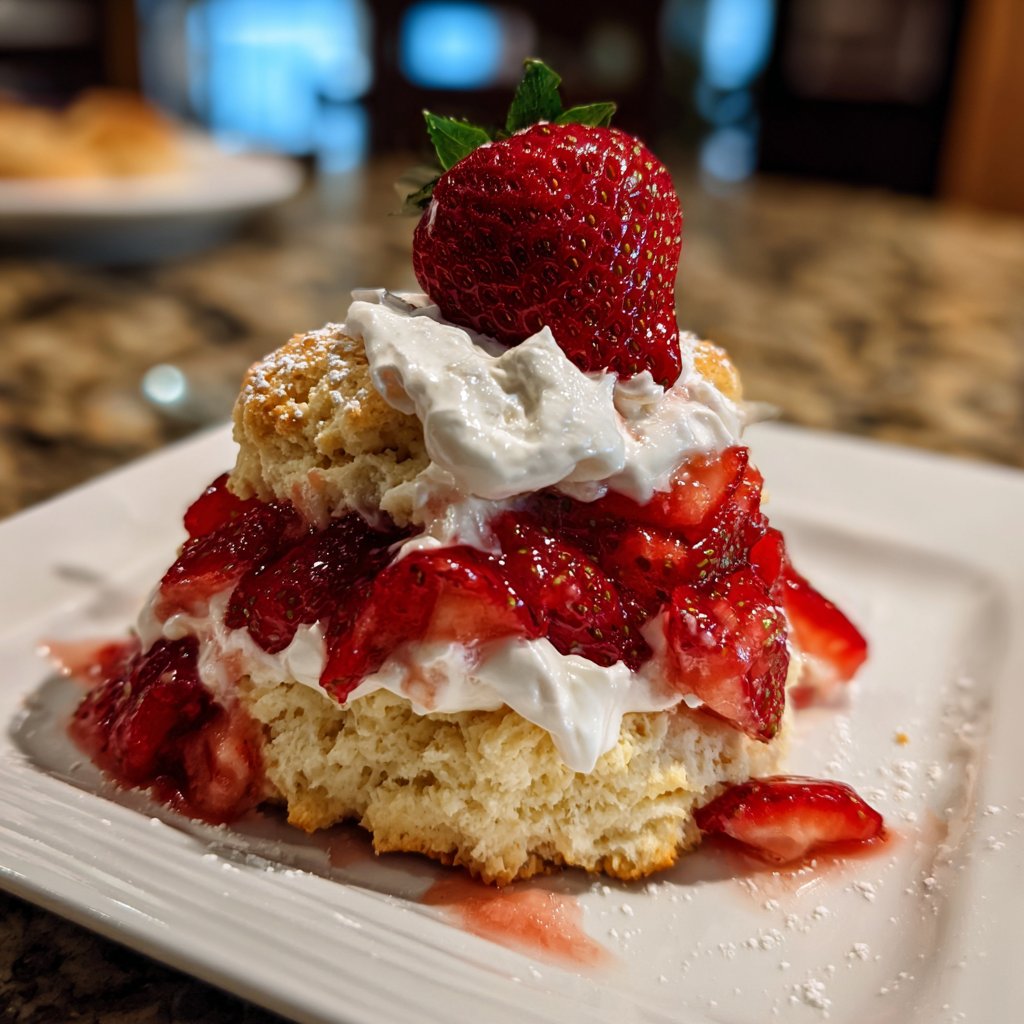 Easy Strawberry Shortcake With Homemade Biscuits
