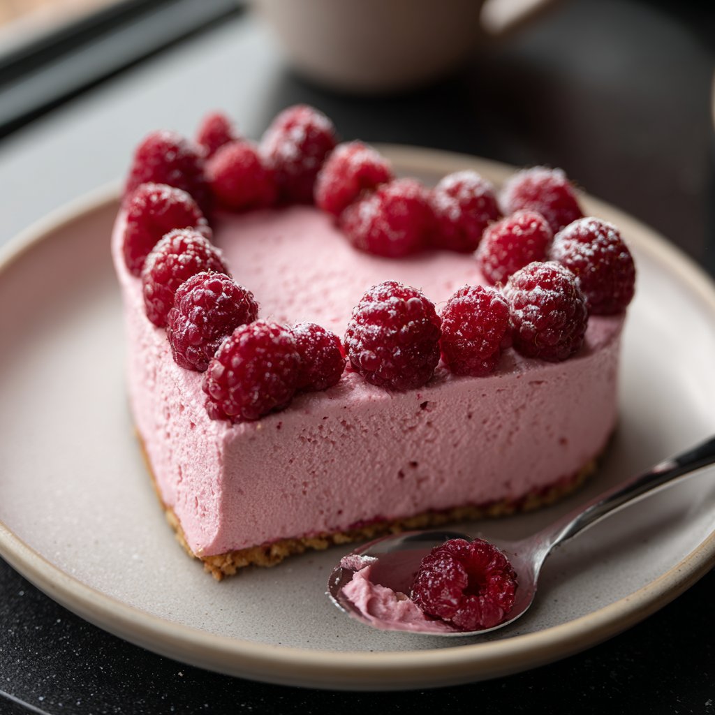 Mini Heart Cake with Raspberry Cream