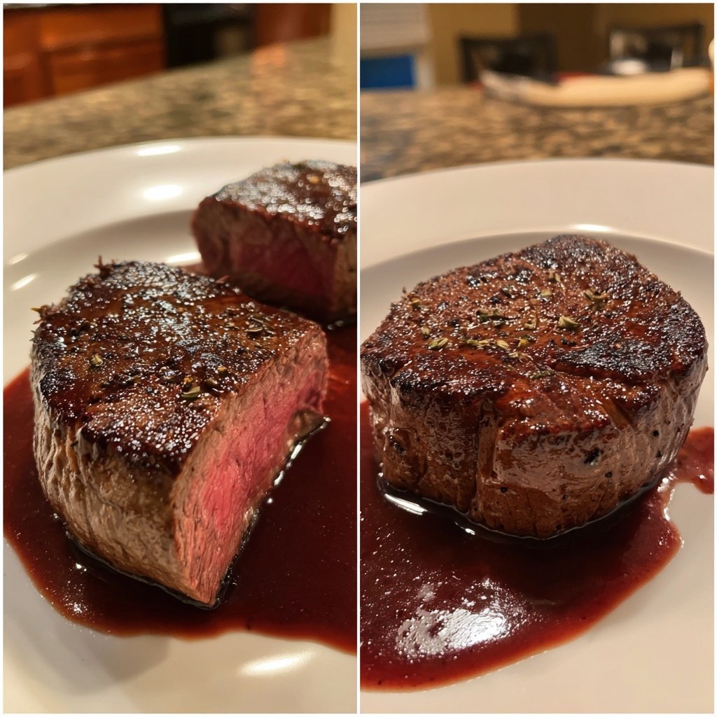 Romantic Filet Mignon with Red Wine Sauce